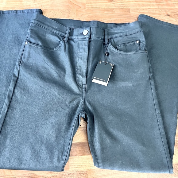 NEW Massimo Dutti High-Waist Straight Leg Costed Pants Size 6 - Picture 8 of 10